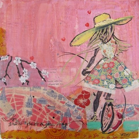Graffiti on Your Body, pink bike painting © Kellie Day