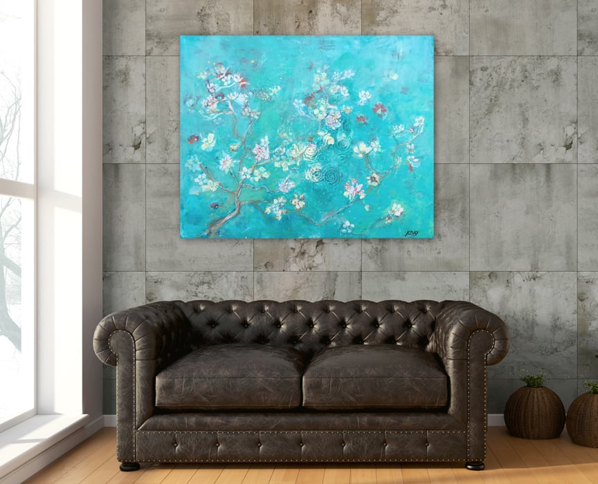 Butter blossoms, mixed media on canvas ©Kellie DAy