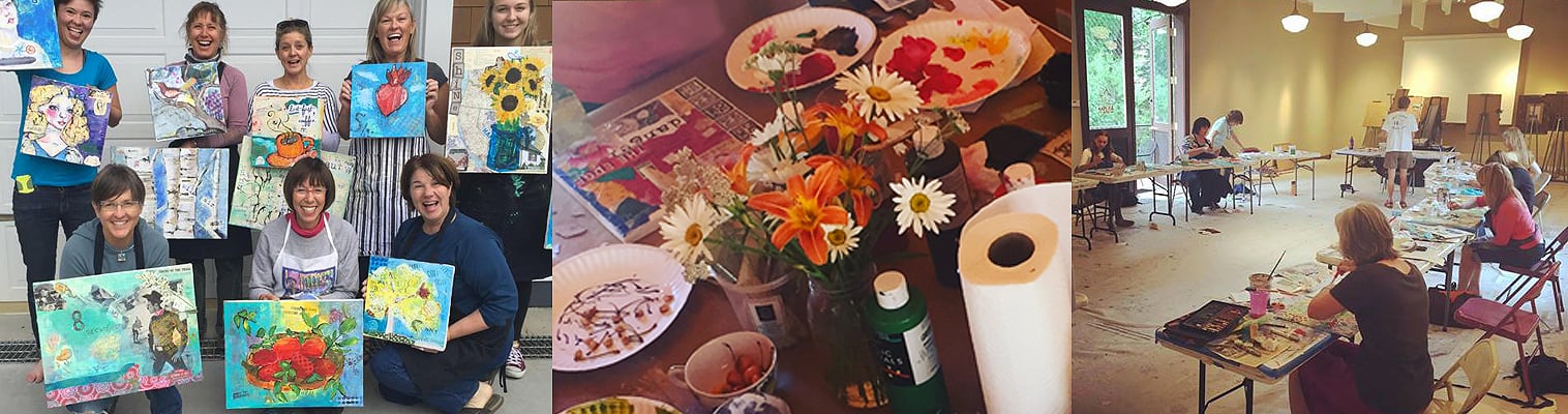 Art Workshops and Mixed Media painting classes