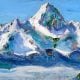 Mt Wilson Peak in Telluride Colorado - painting by Kellie Day