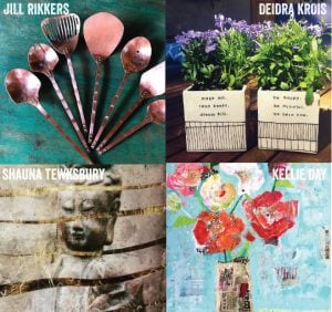 Four women artists of the Mountain Girl Gallery in Ridgway, Colorado