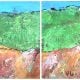 Red Mountain diptych, 60" x 30", mixed media on canvas ©Kellie Day
