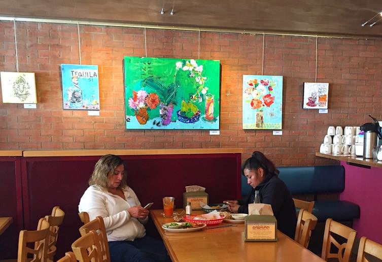 Kellie Day art exhibit at La Cocina restaurant in Telluride, CO