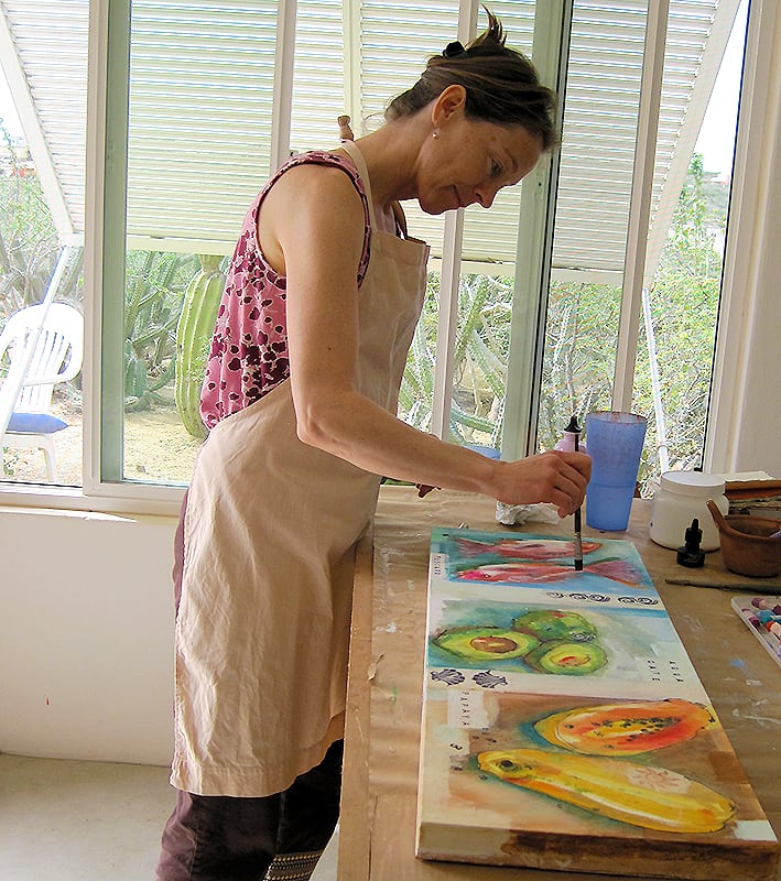 kellie day painting in mexico