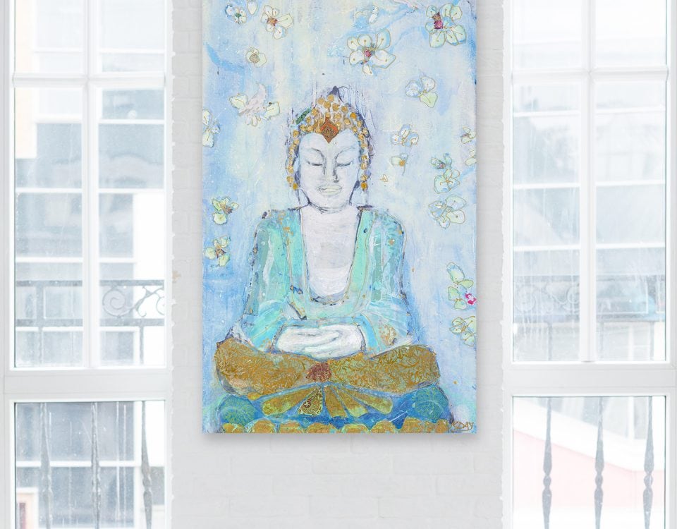 BUddha painting by Kellie Day,