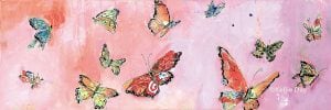 Butterflies, mixed media on canvas, 36" x 12", ©Kellie Day, Available