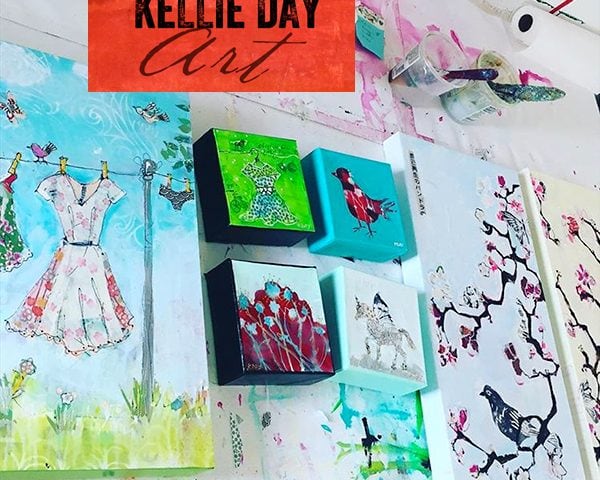 kellie day art - getting ready for a show