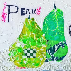 The Fruits of My Labor, mixed media pears ©Kellie Day