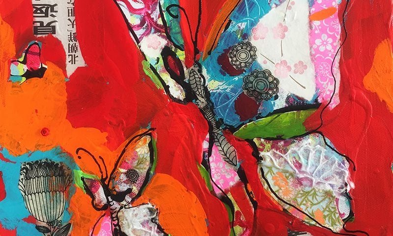 Love Flutter, butterfly painting by Kellie Day