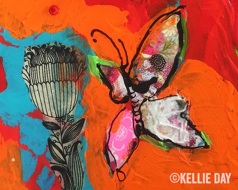 Love Flutter, butterfly painting © Kellie Day