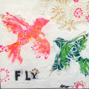 mixed media birds ©Kellie Day