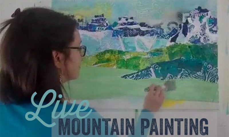 live mountain painting with kellie day