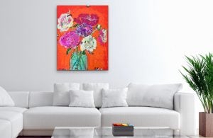 Ode-to-Joy, Peony painting ©Kellie-Day
