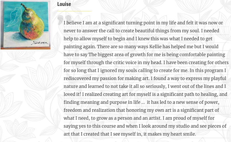 Louise-praise-for-kellie-day-art-mentor