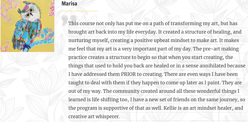 Marisa-praise-for-kellie-day-art-program