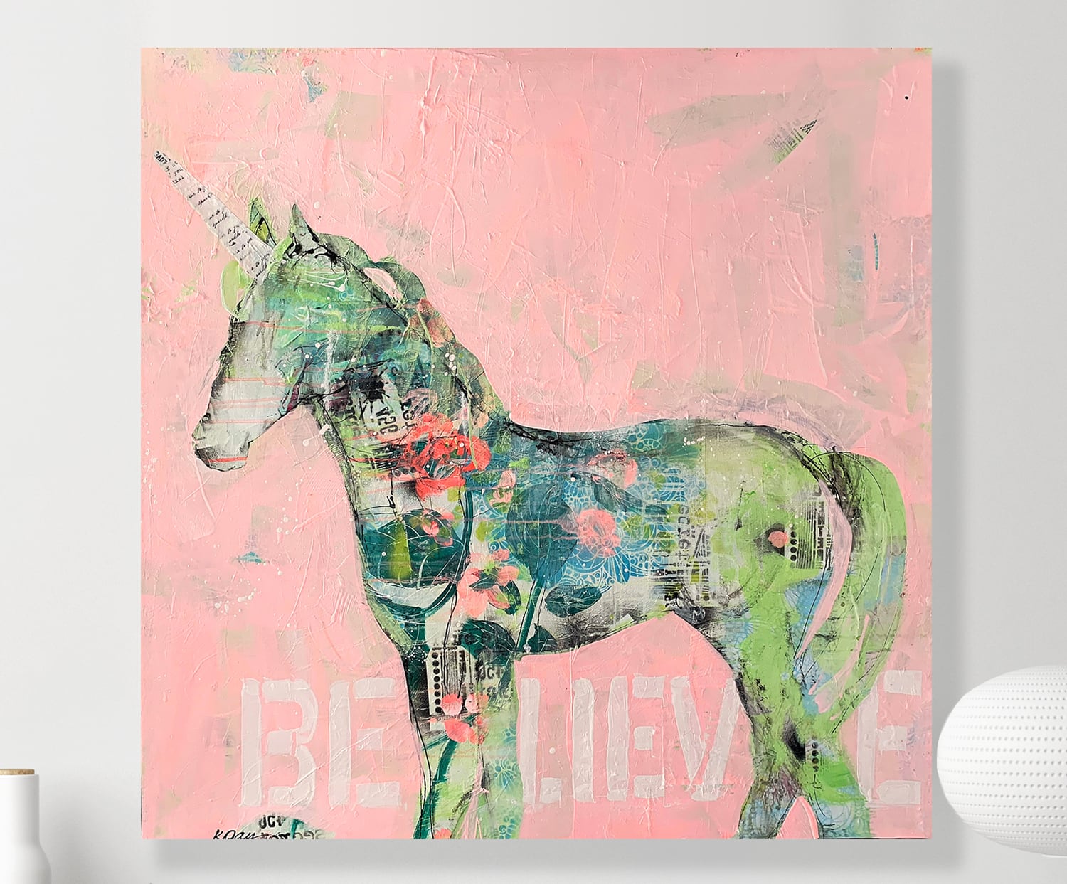 Believe-Unicorn painting ©Kellie Day