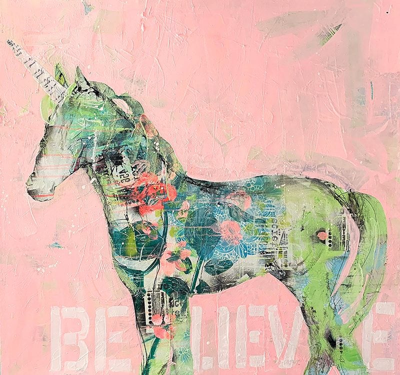 Believe - Unicorn painting © Kellie Day