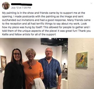 I talk with a lot of my students who finally start making the most beautiful art of their life, and one of the things that makes them happiest is to finally feel like saying, "I'm an Artist." This may sound obvious to a lot of people, but this is huge for women who've been waiting their whole life to feel valuable and confident with their art, and their true purpose. Here's the question: Do you feel like something is missing, or do you feel down in your life, when you are not creating? Do you feel happier when you are making your art? If the answer is  "yes", you're an artist.