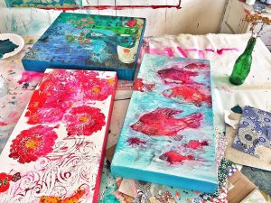 Kellie Day's studio table
