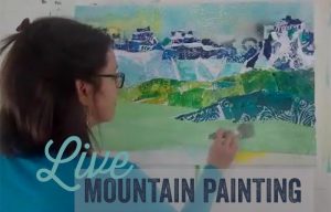 live mountain painting with kellie day