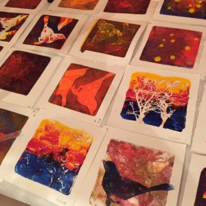 Gelli plate printing class with Kellie Day