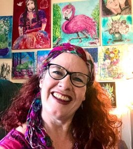 ruth-anne-with-paintings-from-kellie-day-class