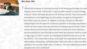 -MaryAnne-Testimonial of kellie day art program