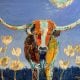 Texas-Longhorn painting by Kellie-Day