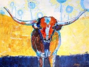 Texas-Longhorn painting-by-Kellie-Day-800