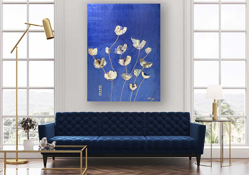 ©Kellie day mixed media tulips on canvas