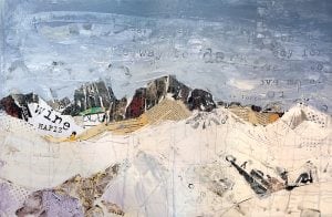 San Juan Ridge, mixed media mountains on canvas, 36" x 24", ©Kellie Day