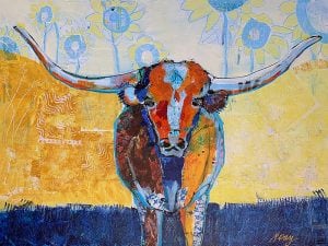 Texas-Longhorn painting-by-Kellie-Day-800