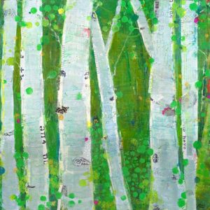 "This Wild Playground", mixed media on canvas, 4' x 4', $3600, ©Kellie Day