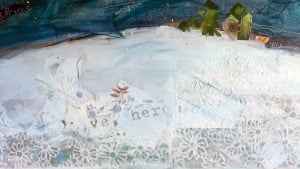 Detail of Mt. Sneffels painting in the San Juan Mountains, ©Kellie Day