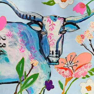 Euphoric Longhorn painting by kellie day