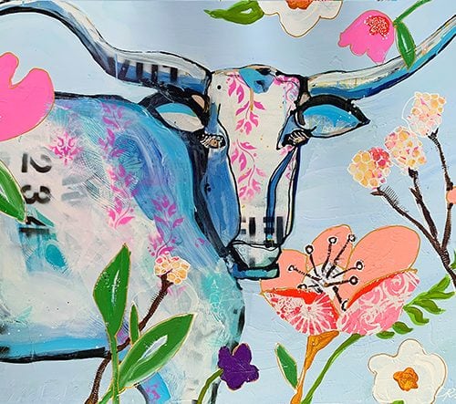 Euphoric Longhorn painting by kellie day