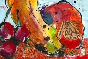 How to add watercolor to mixed media paintings, with Kellie Day