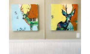 Kellie-Day-deer-paintings-at-10-Gallery