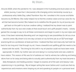 8-16-21-Magdalene-review of kellie day art mentoring program