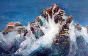 Detail of Mt. Sneffels painting in the San Juan Mountains, ©Kellie Day
