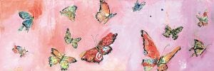 Butterflies, mixed media on canvas, 36" x 12", ©Kellie Day, Available