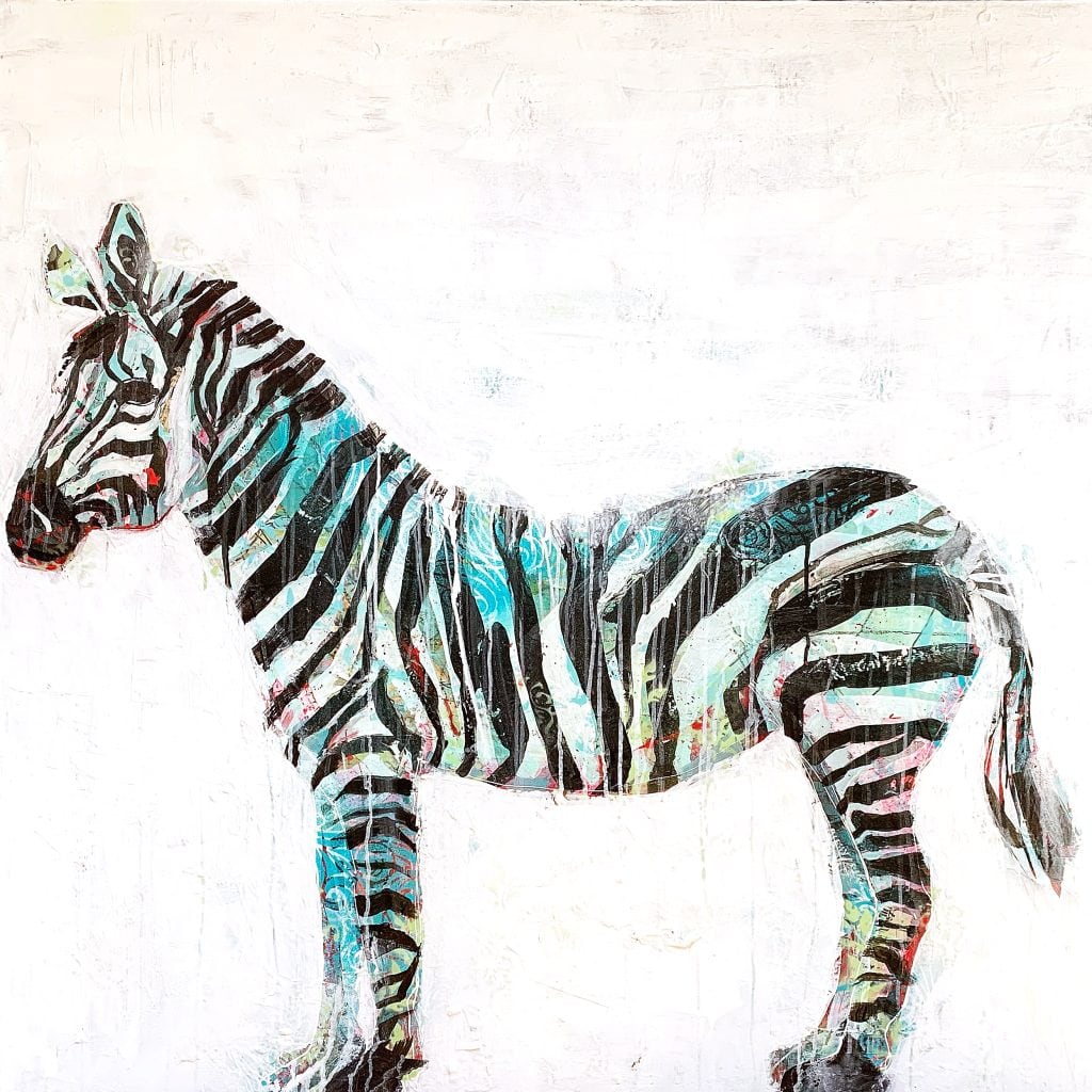 zebra painting - copyright Kellie Day