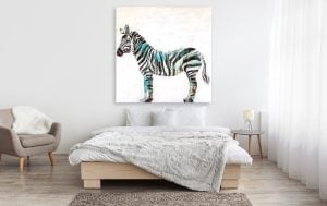 zebra painting -in-bedroom - copyright Kellie Day