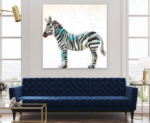 zebra-painting by-kellie-day-with-couch