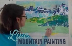 live mountain painting with kellie day