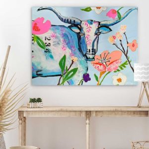 Texas longhorn painting by Kellie Day