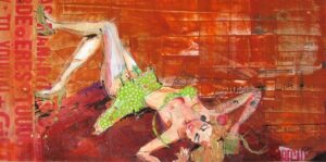 Pulp Marcel, mixed media on canvas, 36″ x 18″, ©2012, SOLD