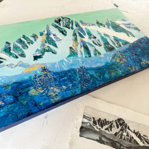 Painting of Mt. Sneffles in Colorado by Kellie Day