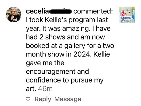 Cecelial-praise-for-kellie-day-art-program