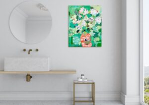 Summer Garden Vase on wall- by Kellie Day